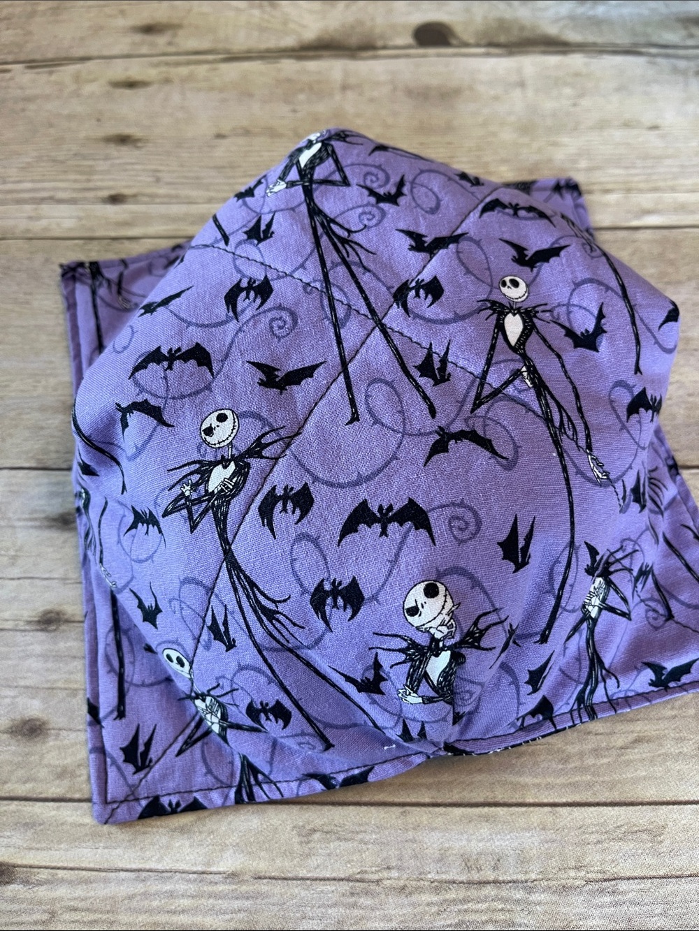 Micro/Ice Cream Bowl Cozy Jack Skellington Purple&Black Reversible